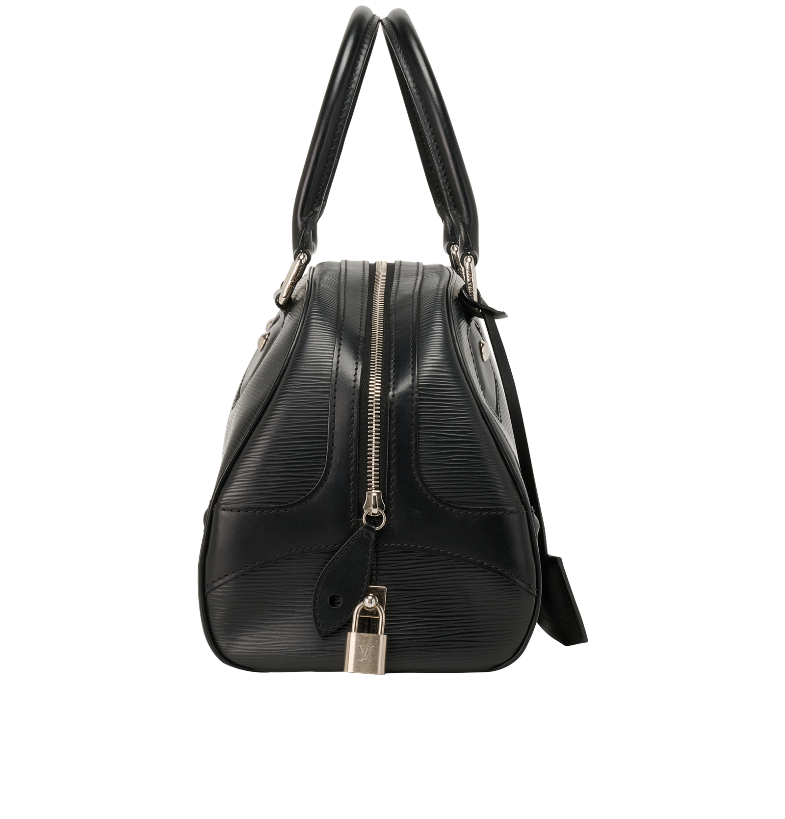 Bowling Montaigne PM, &pound;395, Handbags, Black, Leather, Side view